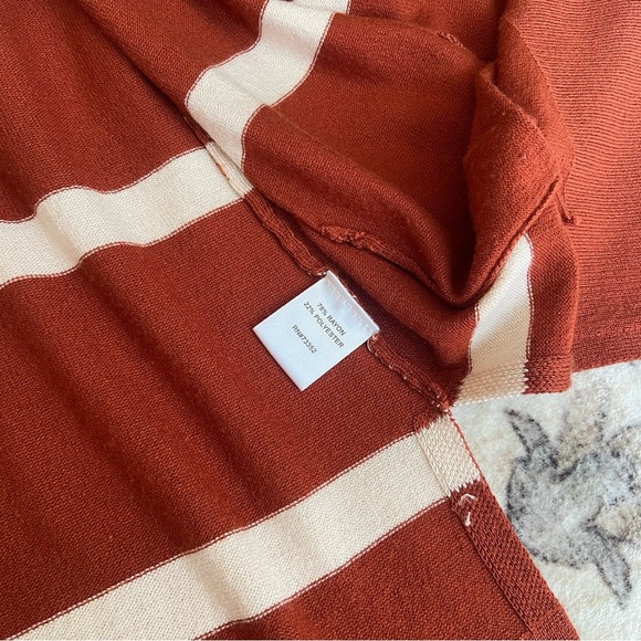 Love Ellie Rust and Cream Striped Cardigan - Picture 7 of 11